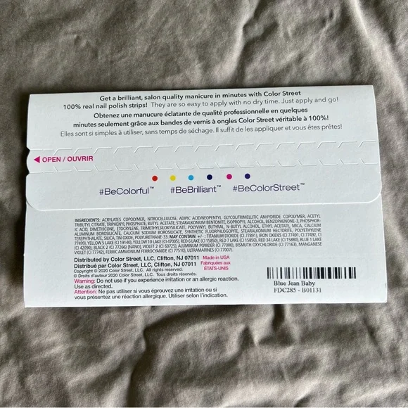 *Retired* Color Street: Blue Jean Baby | Denim Pastel Pale Spring Summer Design - Picture 4 of 13